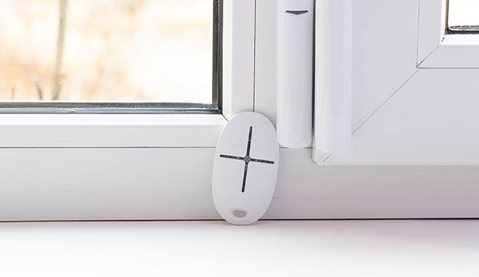 home security system on windows sensor