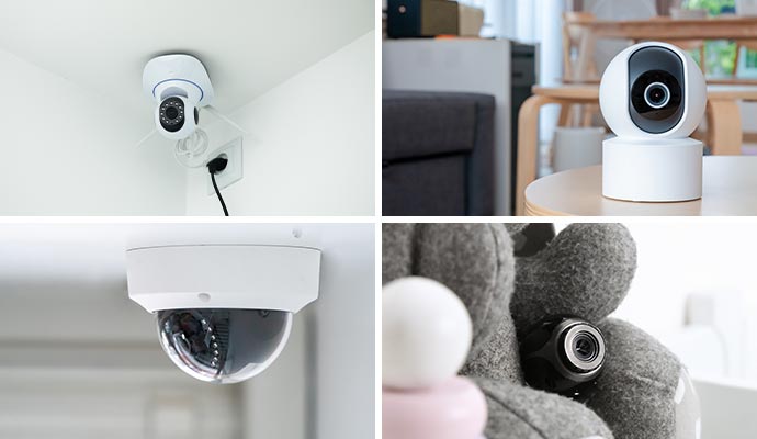 Collage of different types of cameras