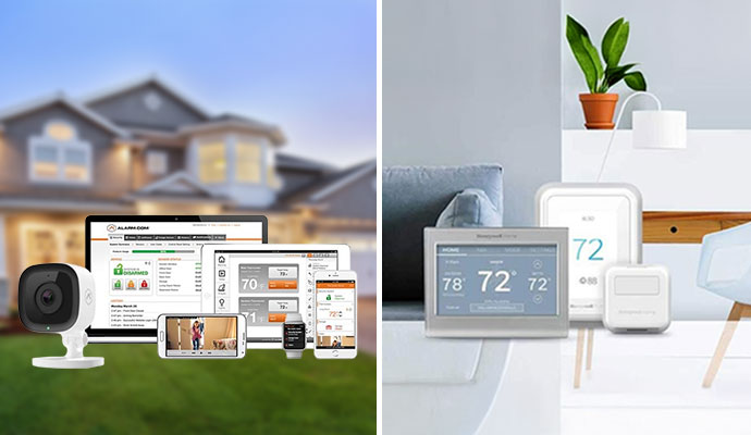 Collage of smart security products