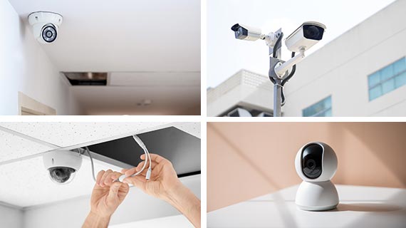 different security cameras