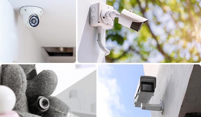 Different types of security cameras Different types of security cameras