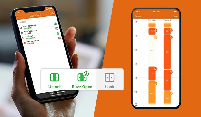 Collage of different smart scheduling service