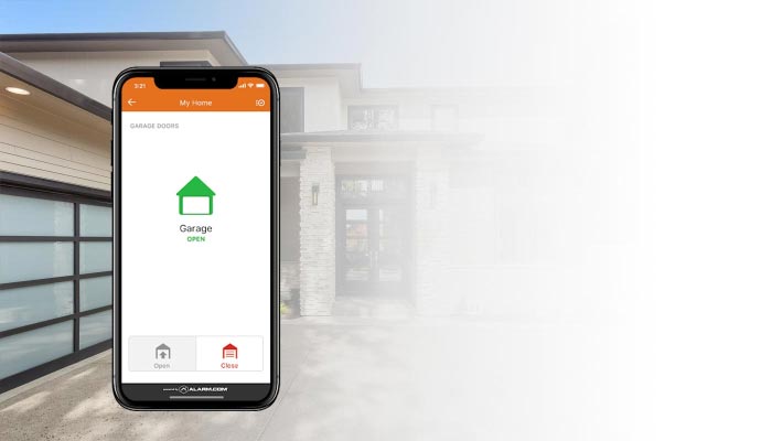 App-controlled smart garage door openers