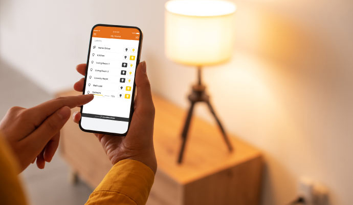 Smart lighting system controlled by app