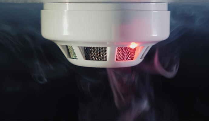 Installed interactive smoke detector