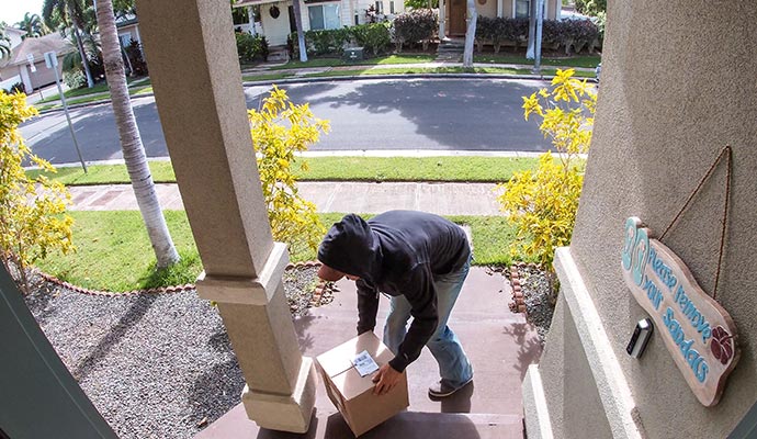 stealing delivery packages