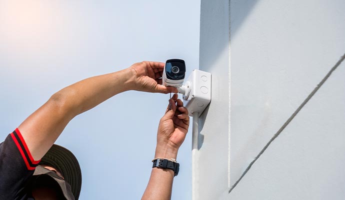 Professional security camera installation