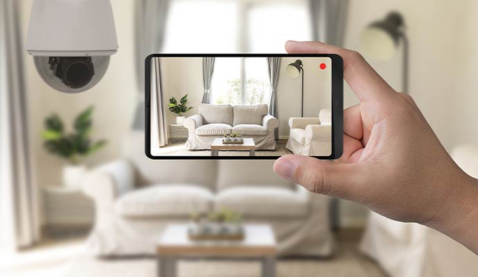 Remote home security monitoring and surveillance app