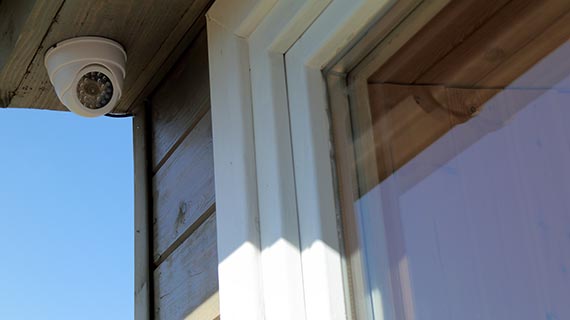 security camera outside of house