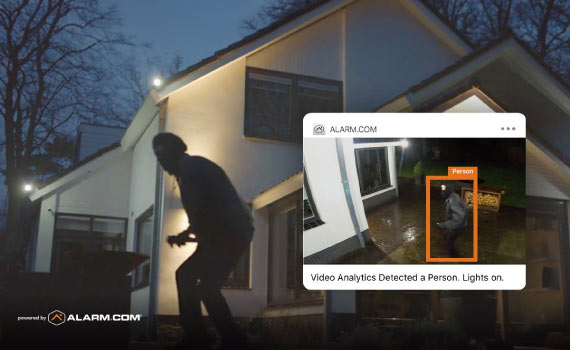 security camera detecting burglary