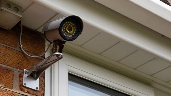 installed analog camera