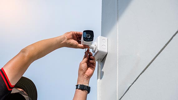 installing bullet security camera