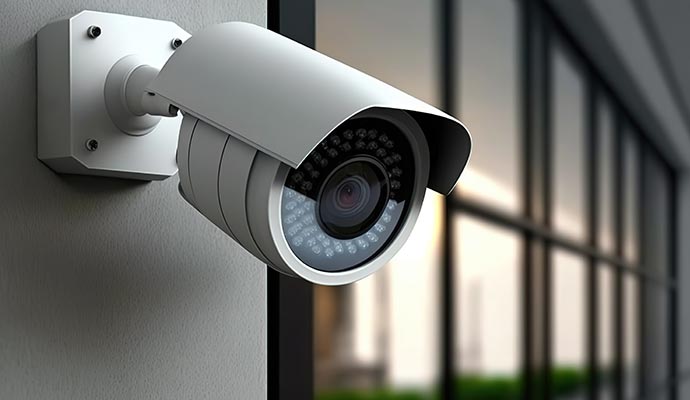 installed wireless security camera