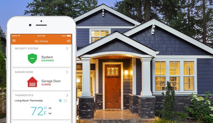 Smart home automation app for security control