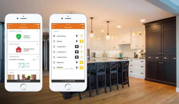 Home lighting automation managed through smartphone