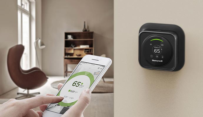 Installed smart thermostat