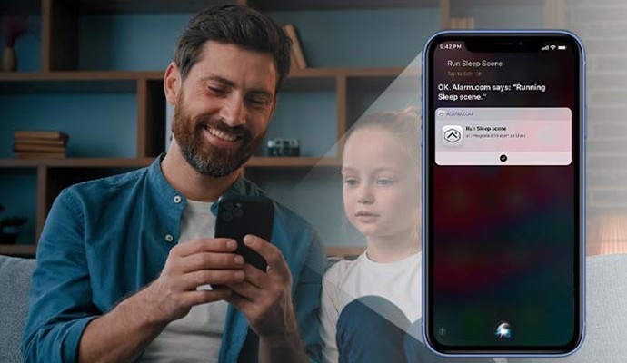 Person using voice control system